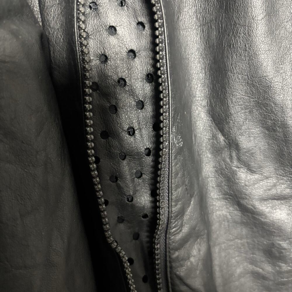 Vintage 90’s Hein Gericke Black Leather Motorcycle Jacket Coat 40 Medium - Picture 5 of 13